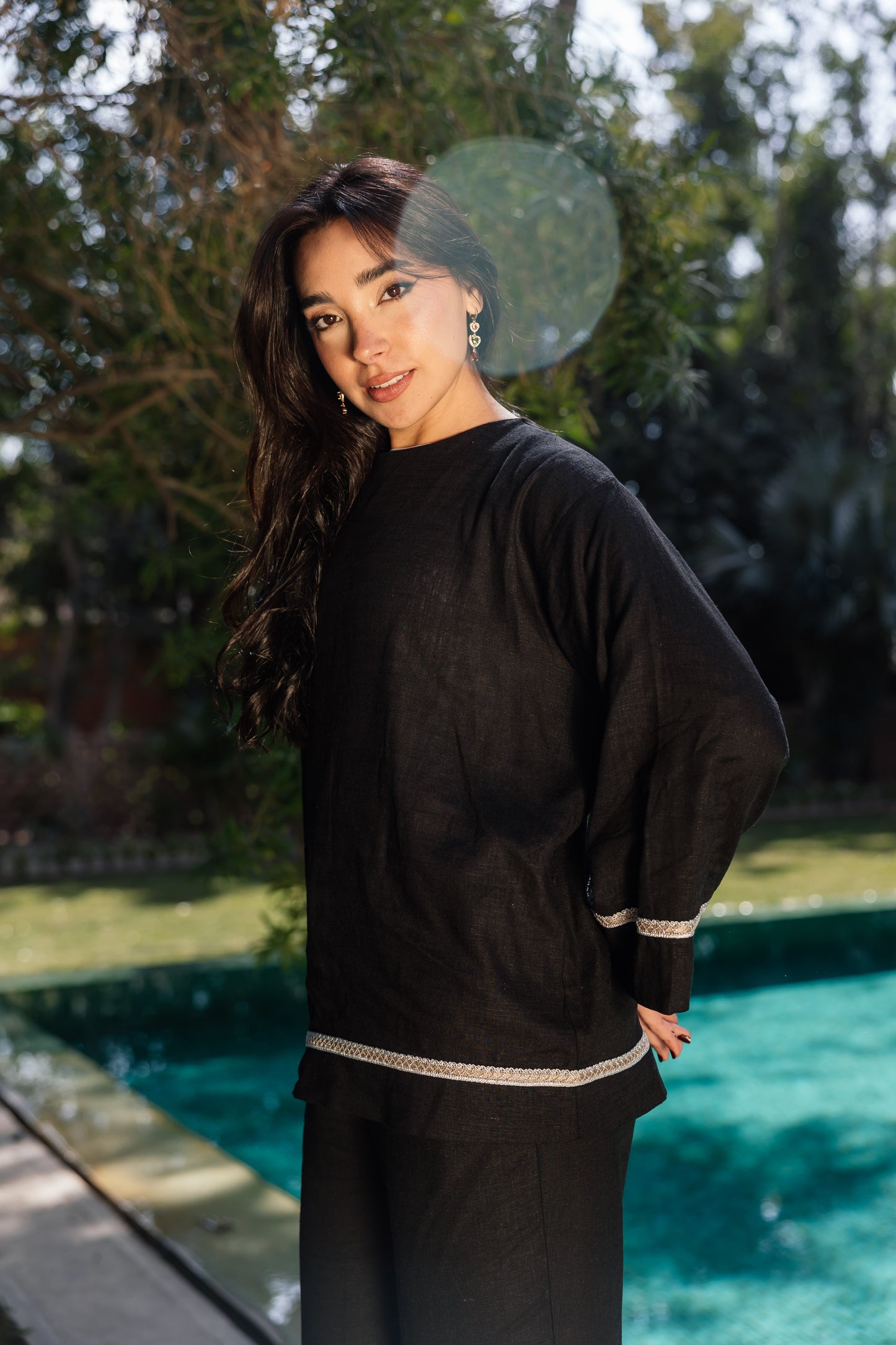 Layal Linen Set - Black