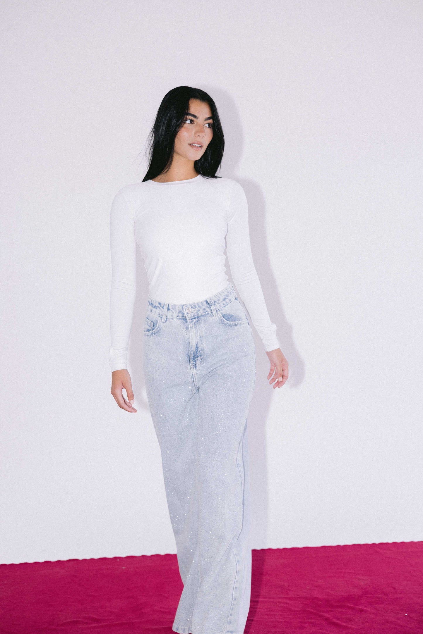 All Eyes On You Denim Pants - Light Blue