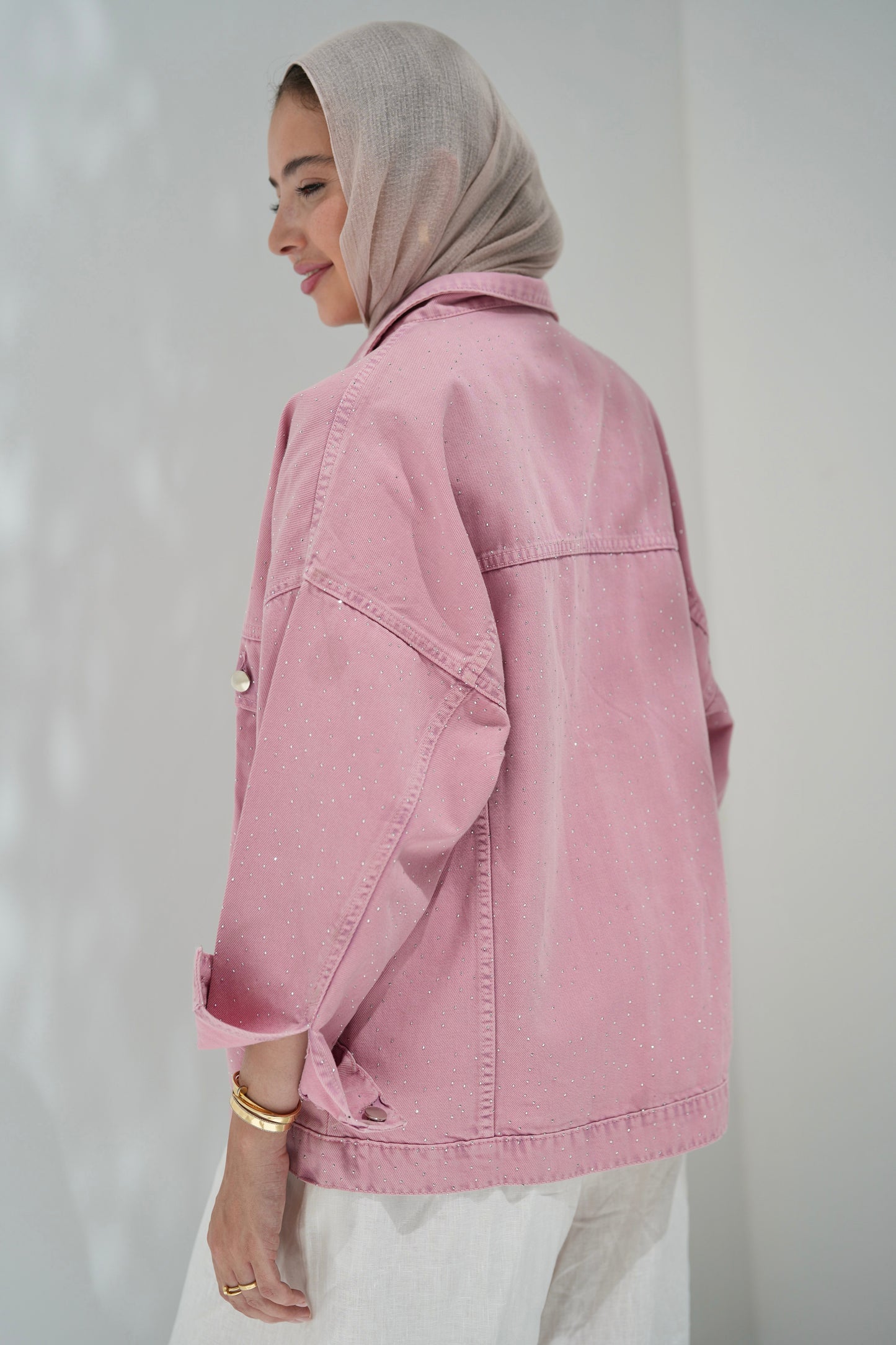 You’re A Gem Denim Jacket in Pink