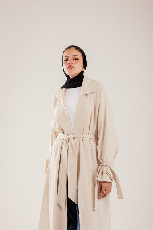 The Linen Coat - Beige