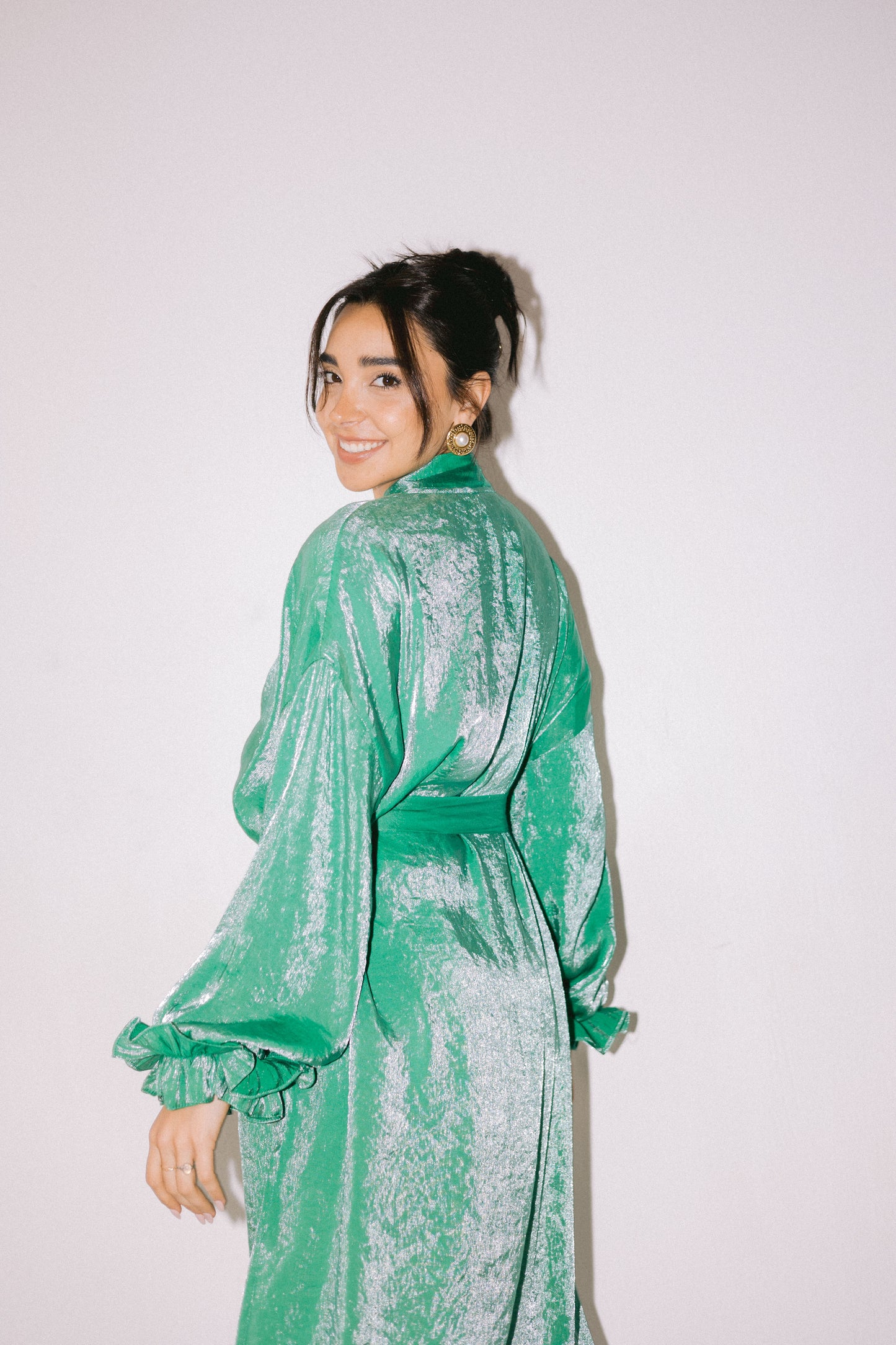 Shimmery kimono in Green