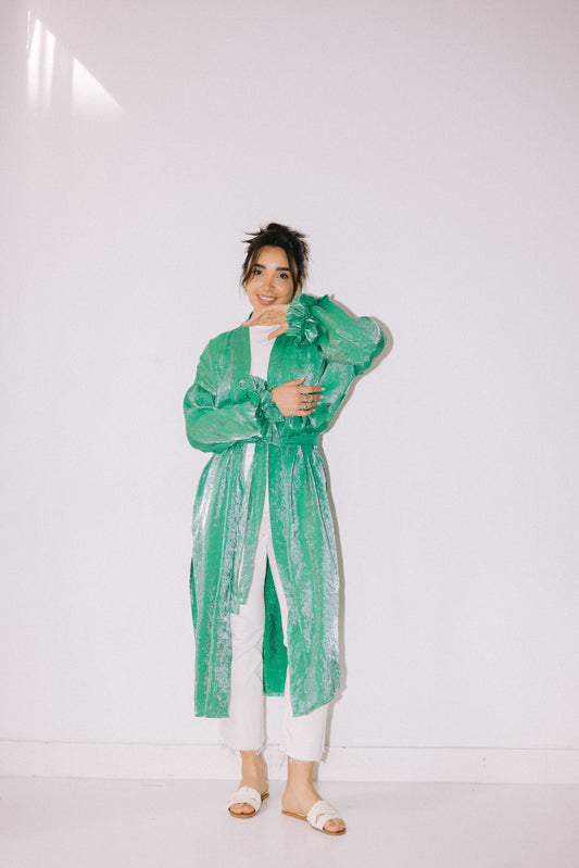 Shimmery kimono in Green