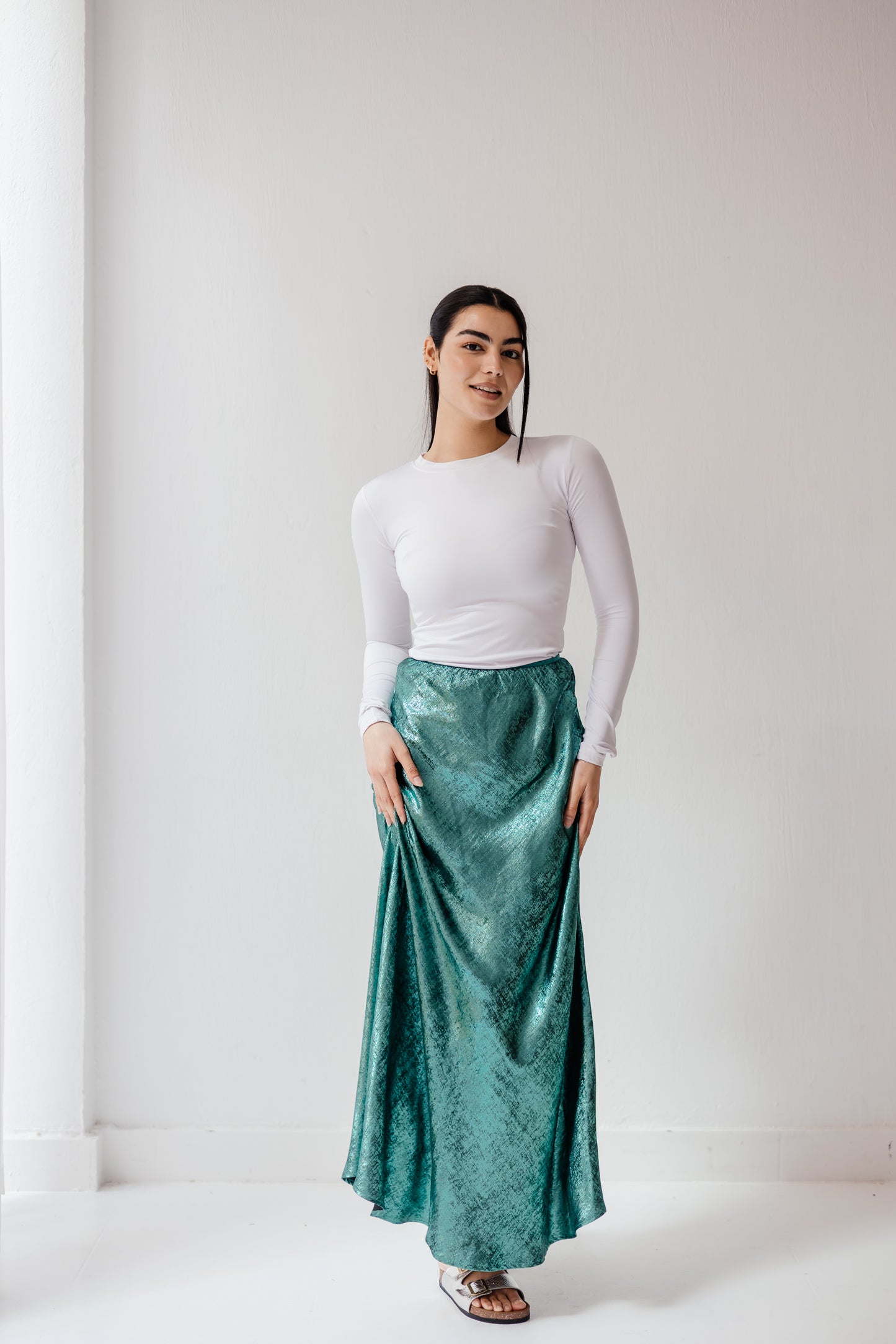 Shimmery Skirt in Mint