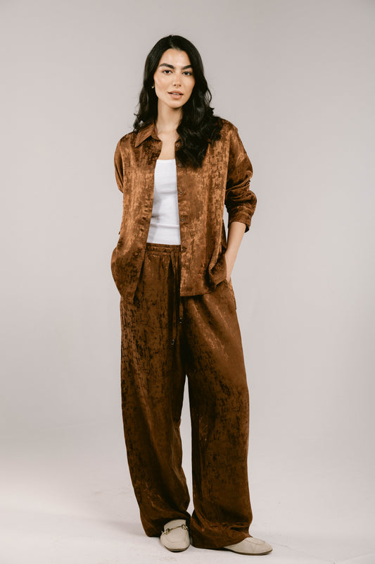Spring Fever Linen Set - Brown