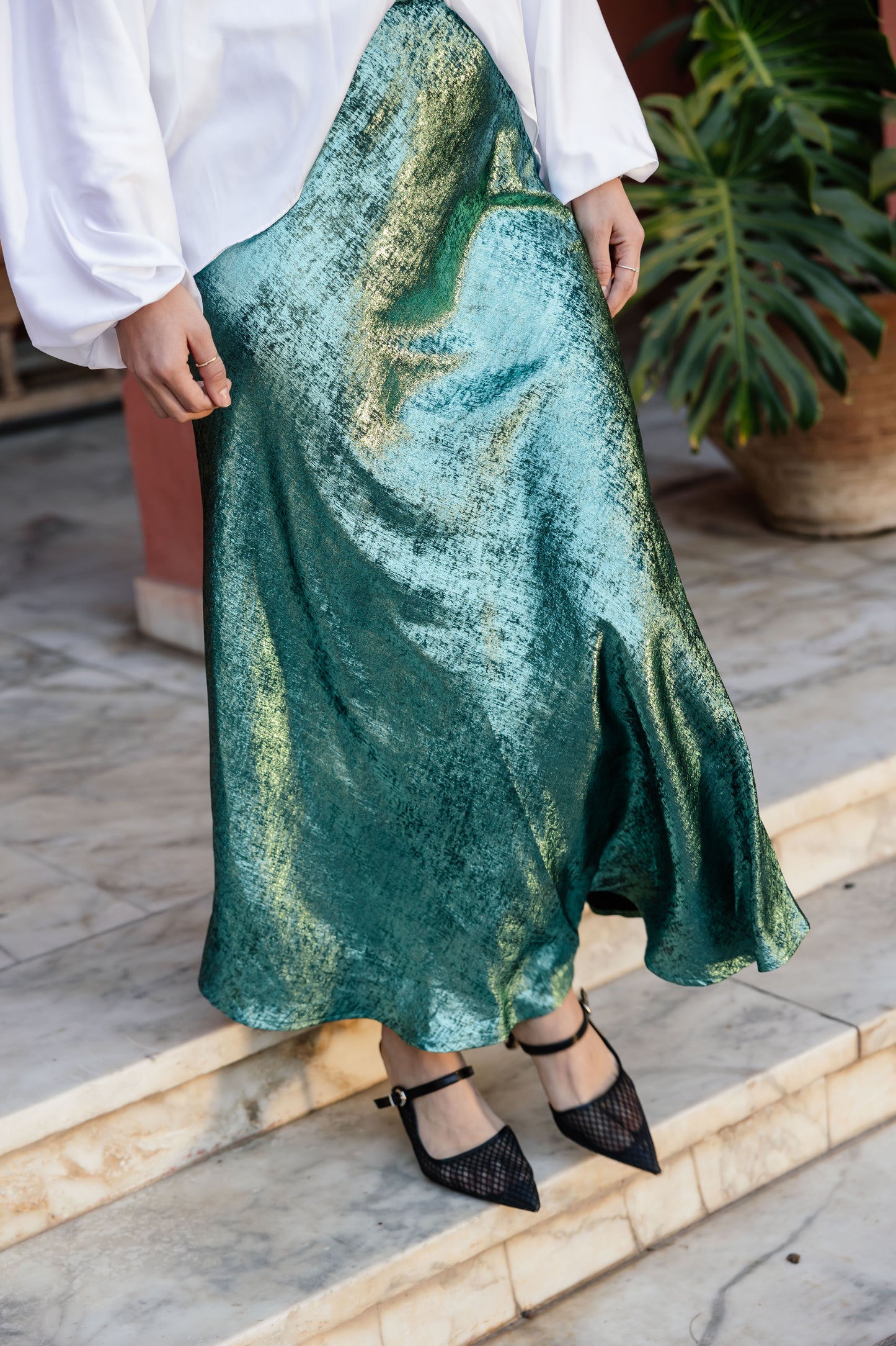 Shimmery Skirt in Mint