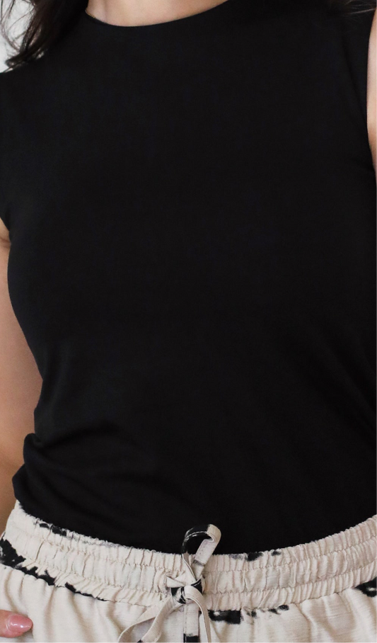 Beyond Basic Sleeveless Top - Black
