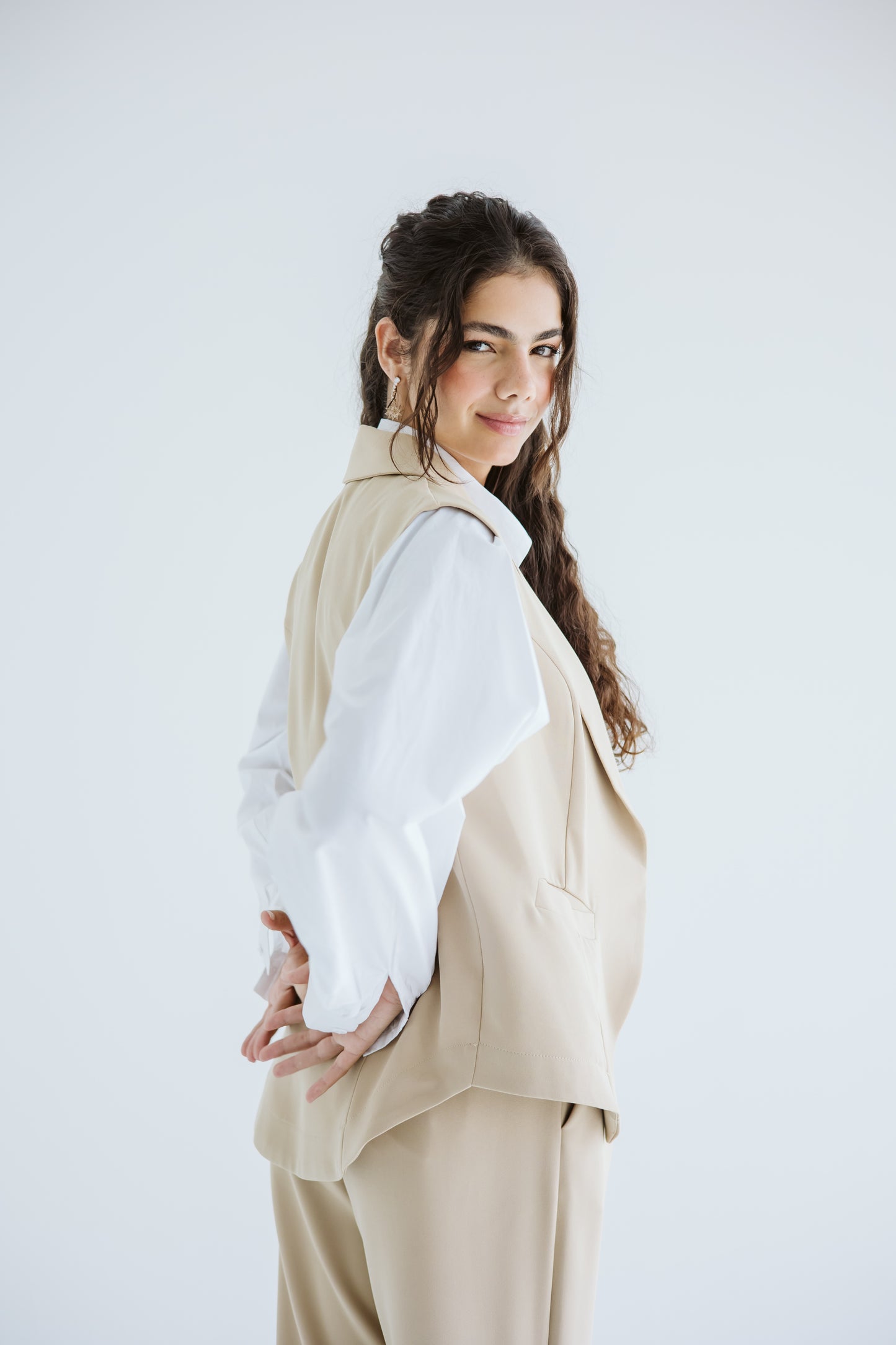 Tailored Waistcoat - Beige