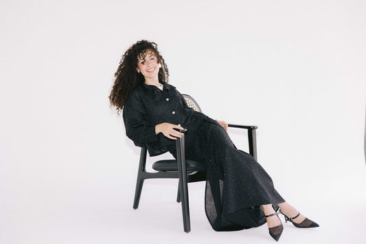 Dazzled Linen Set - Black