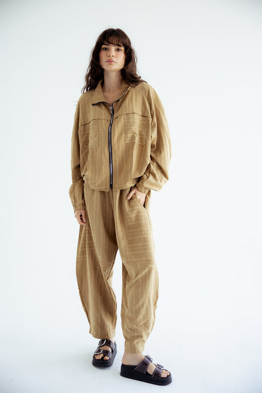 Now or Never Striped Set - Mustard