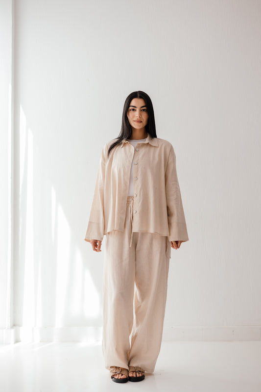 Linen Shirt in Beige