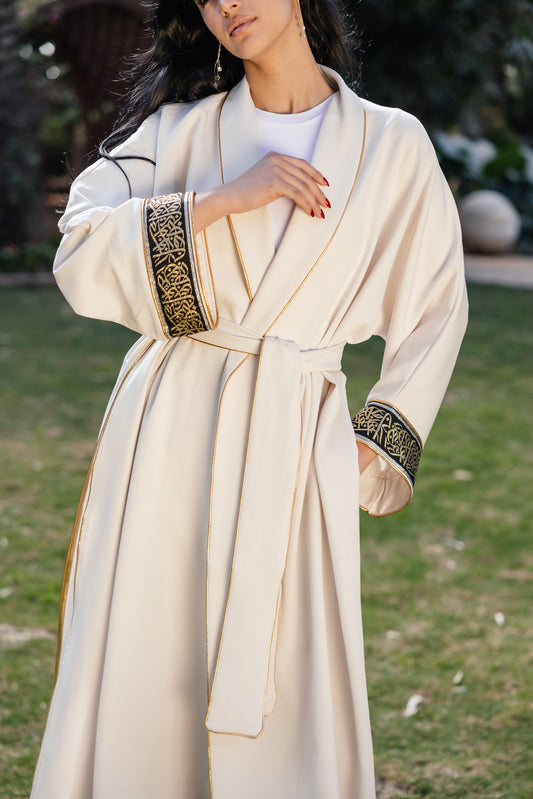 The Arabesque Kaftan in Off-White