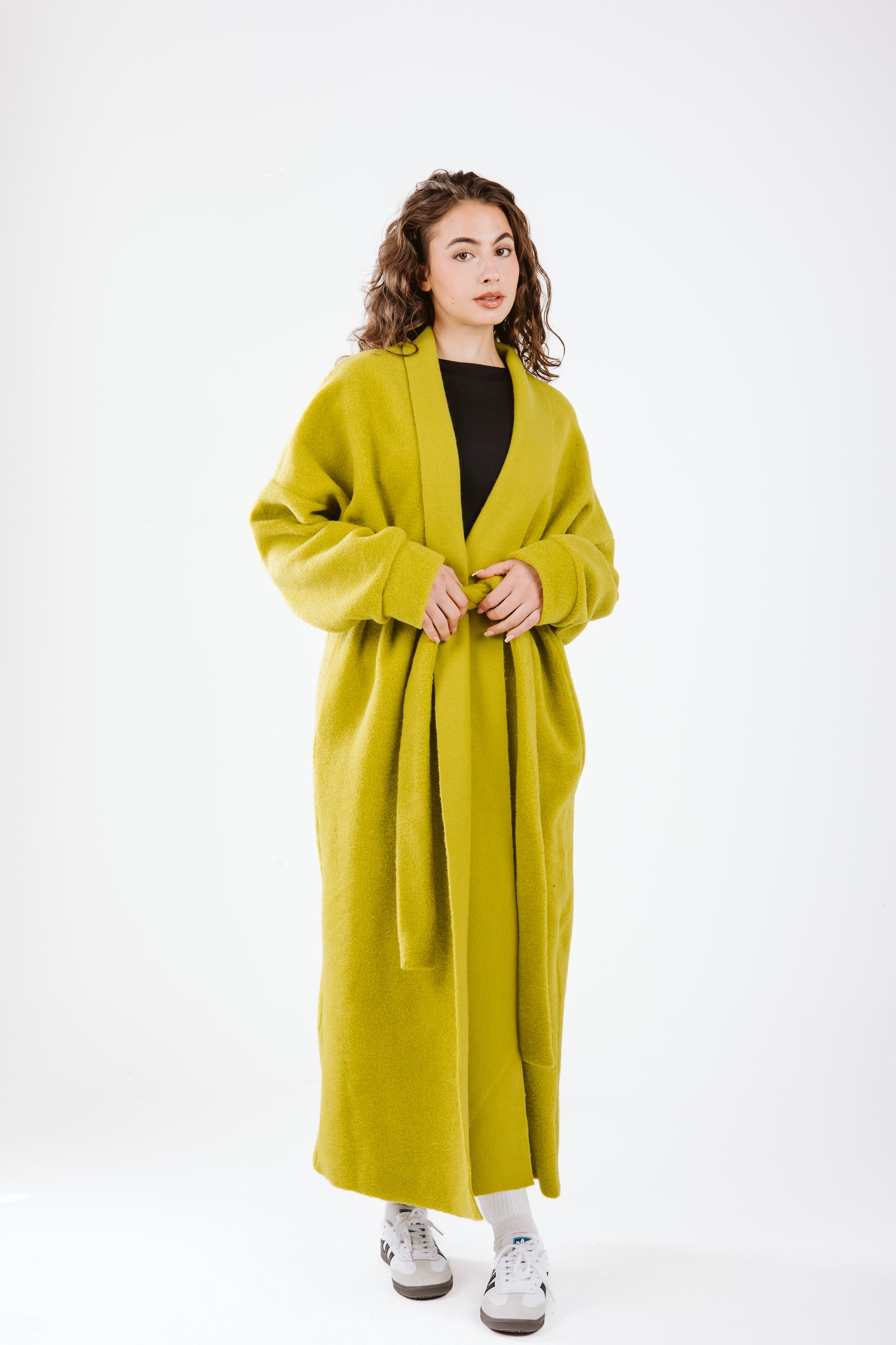 Wrapped in Warmth Fur Coat - Lime