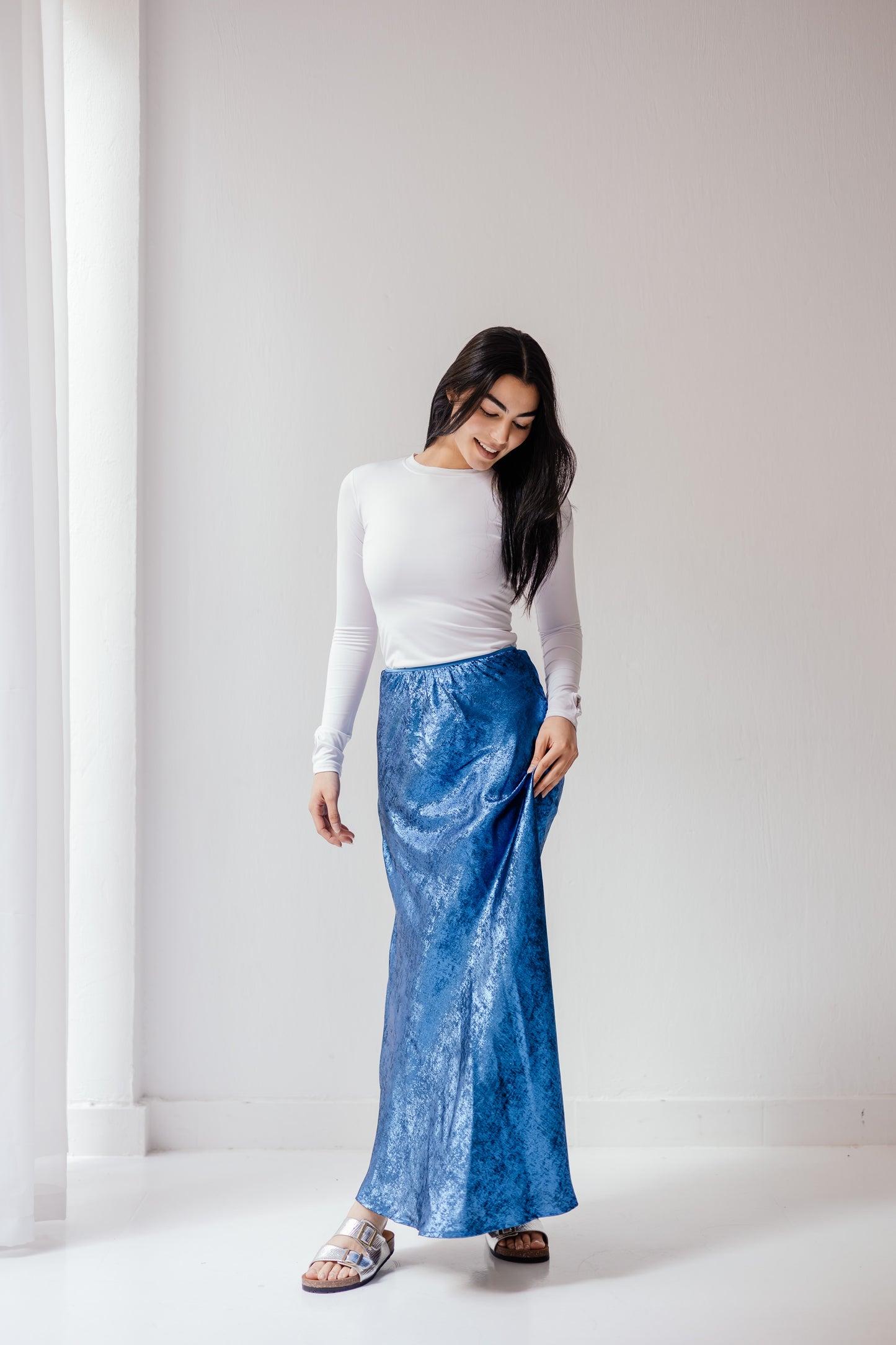 Shimmery Skirt in Blue