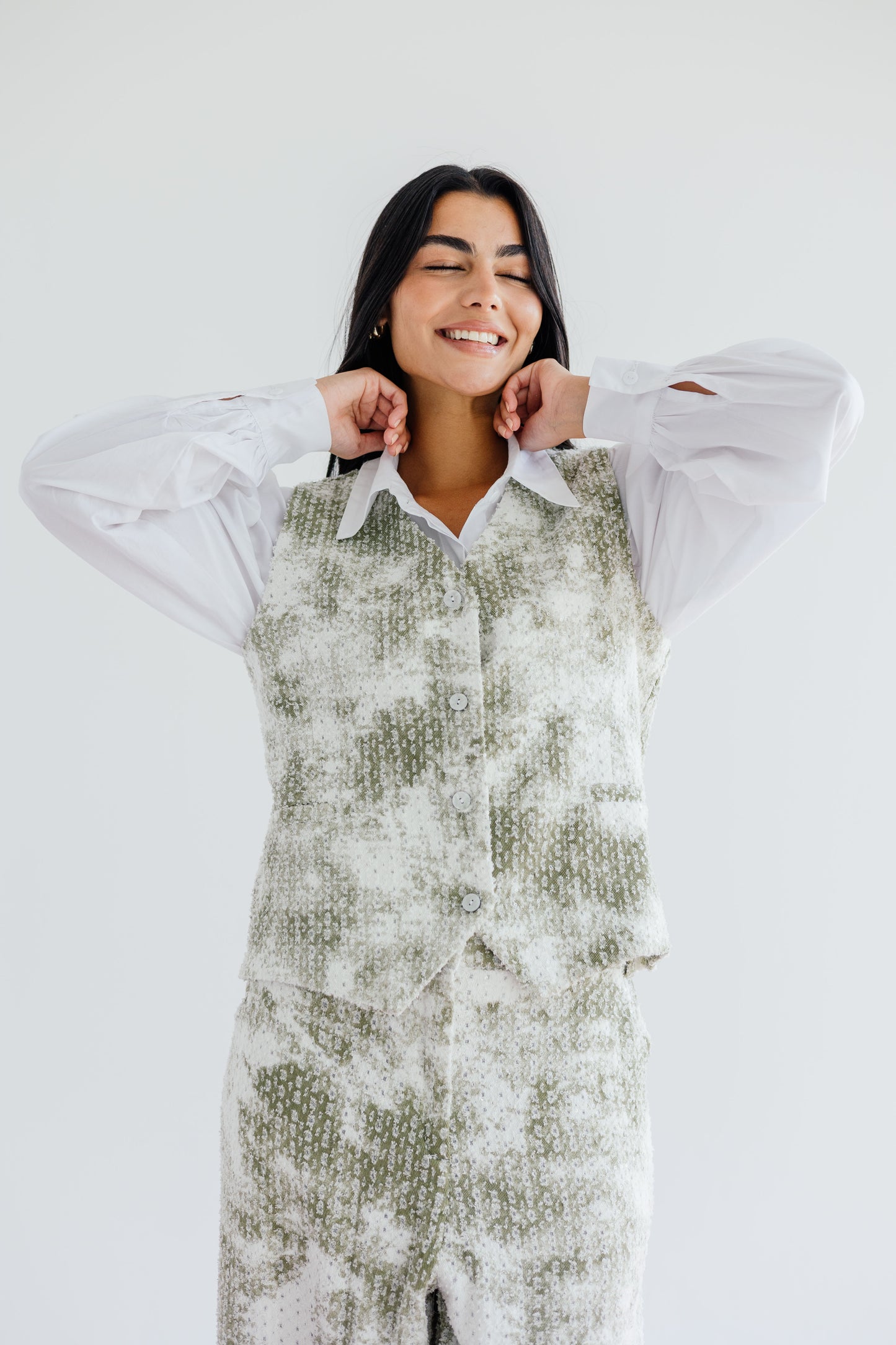 Rising Star Denim Vest in Olive