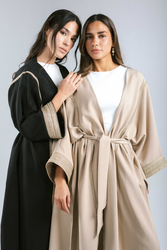 Golden Girl Kaftan in Black