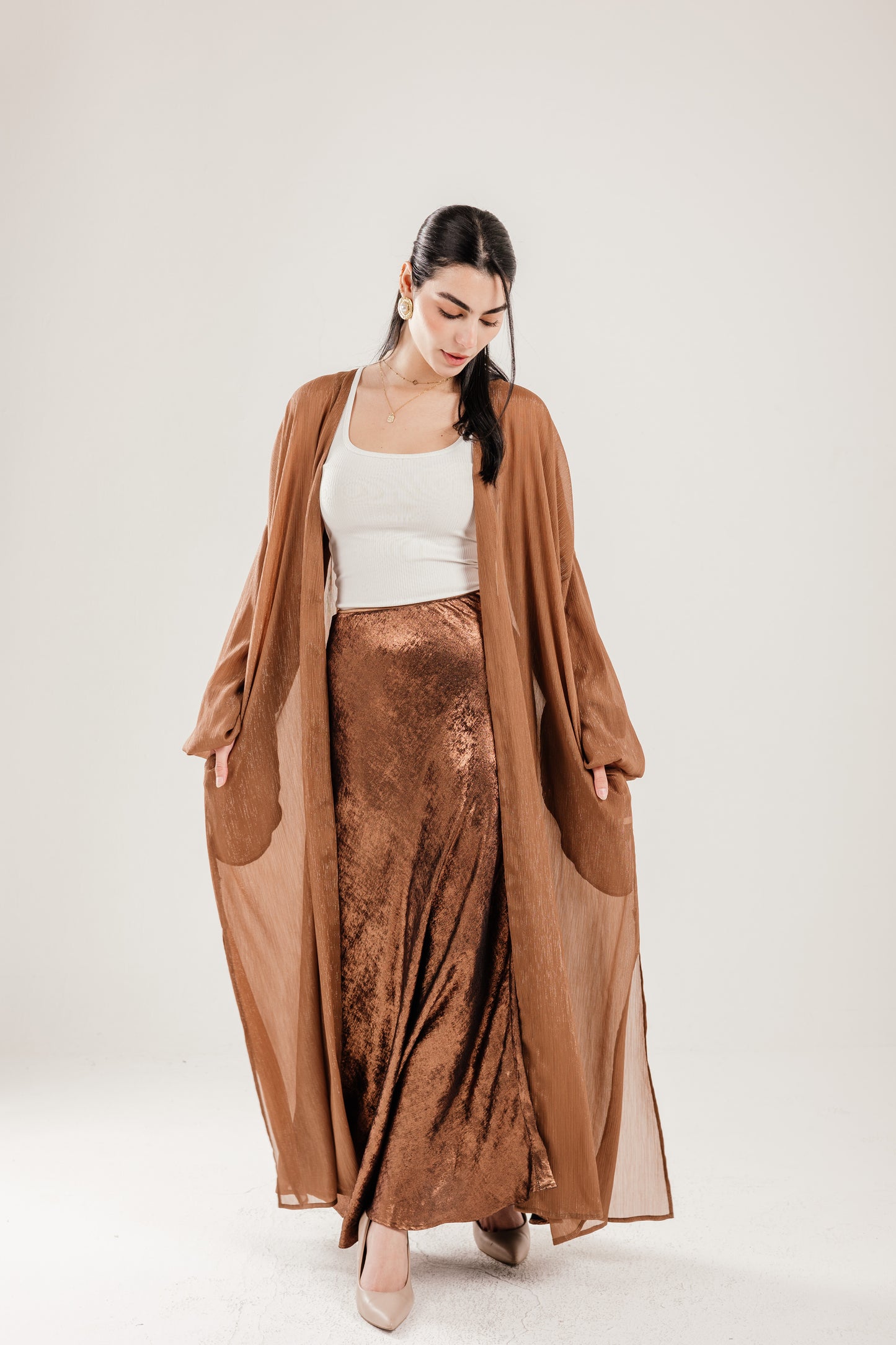 Shimmery Skirt in Brown