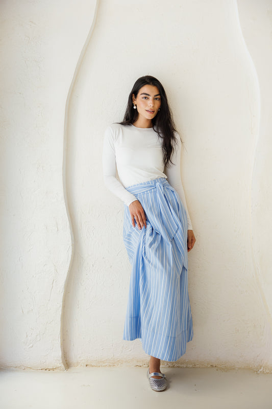 Your Favorite Striped Skirt - Blue