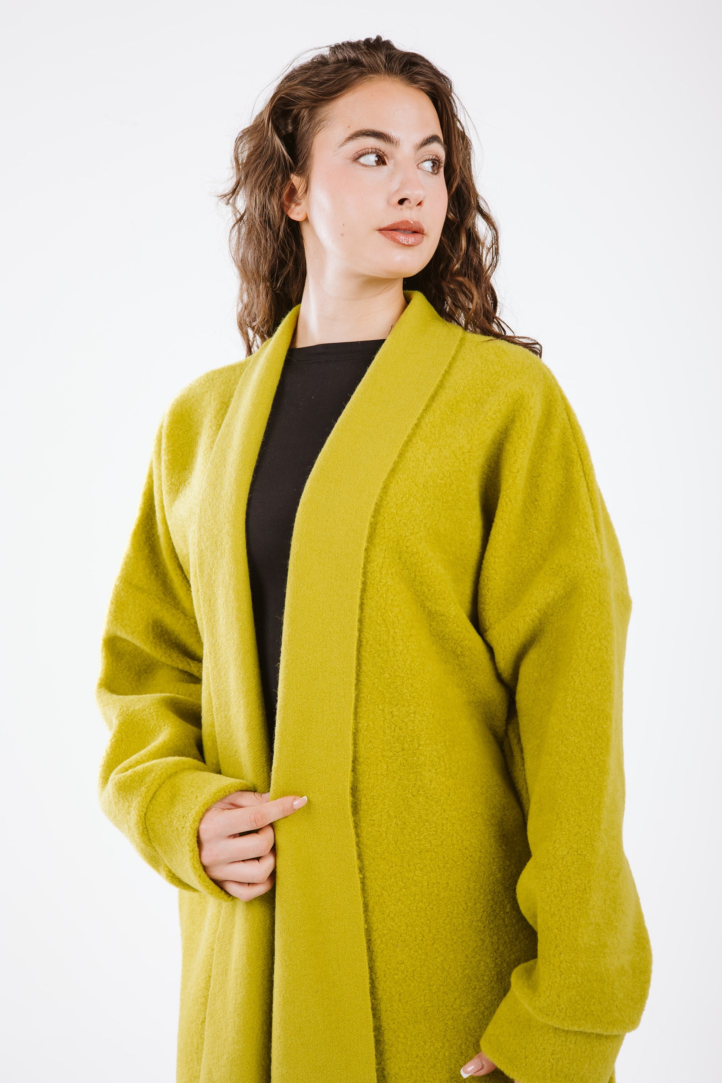 Wrapped in Warmth Fur Coat - Lime