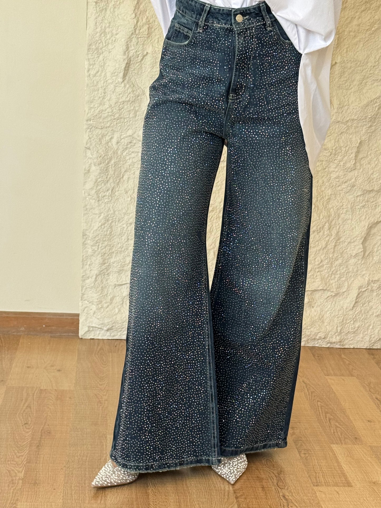 All Eyes On You Denim Pants - Dark Blue