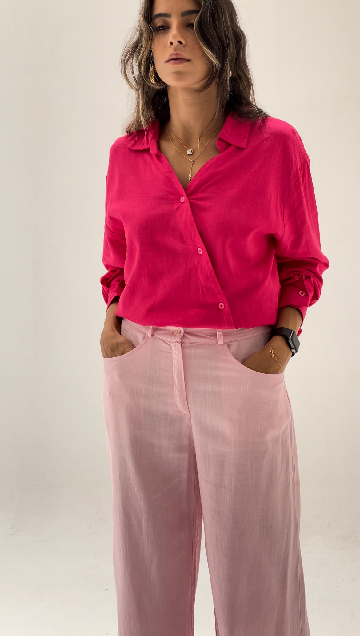 Linen Pants in Pink