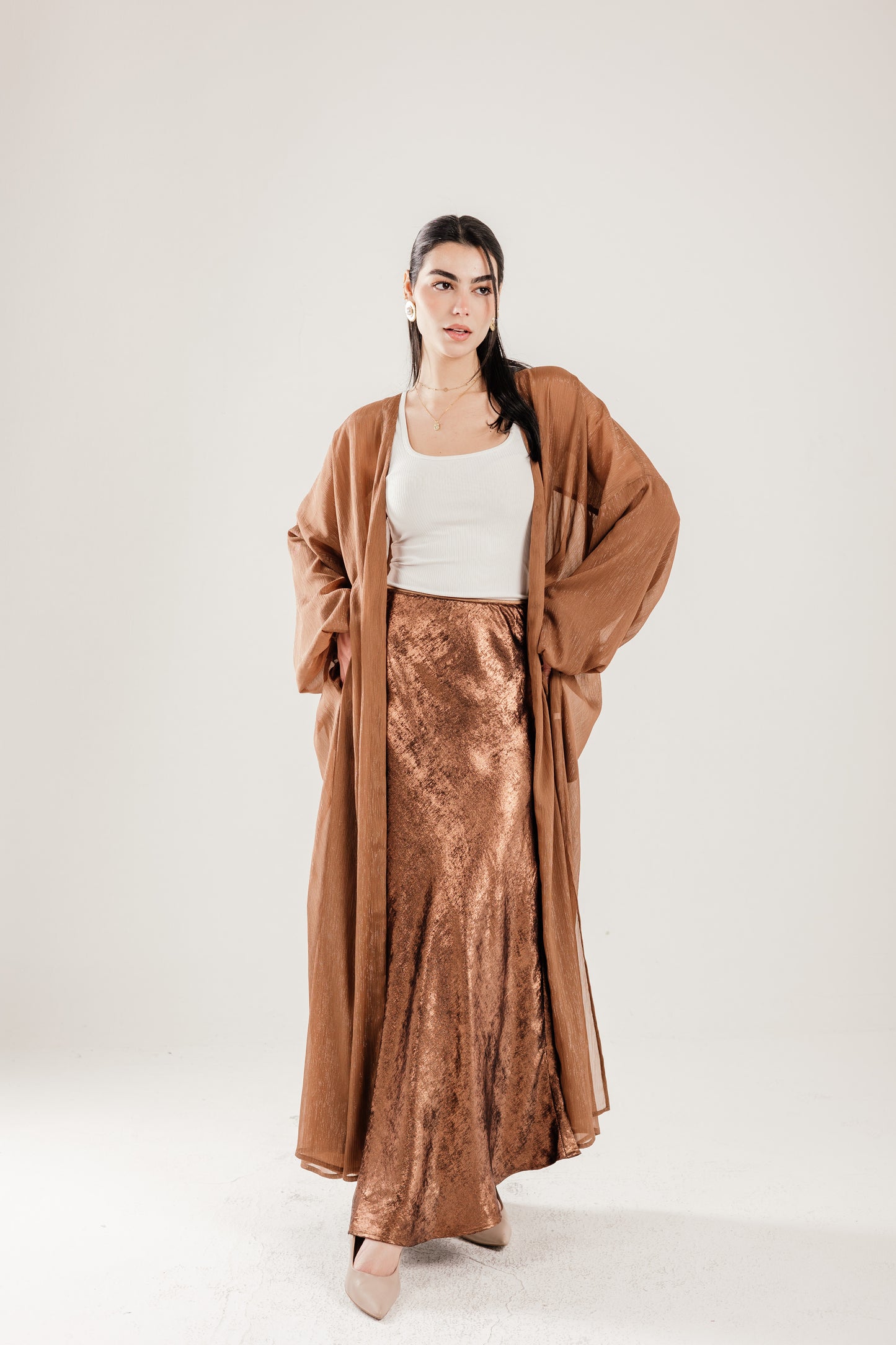 Shimmery Skirt in Brown