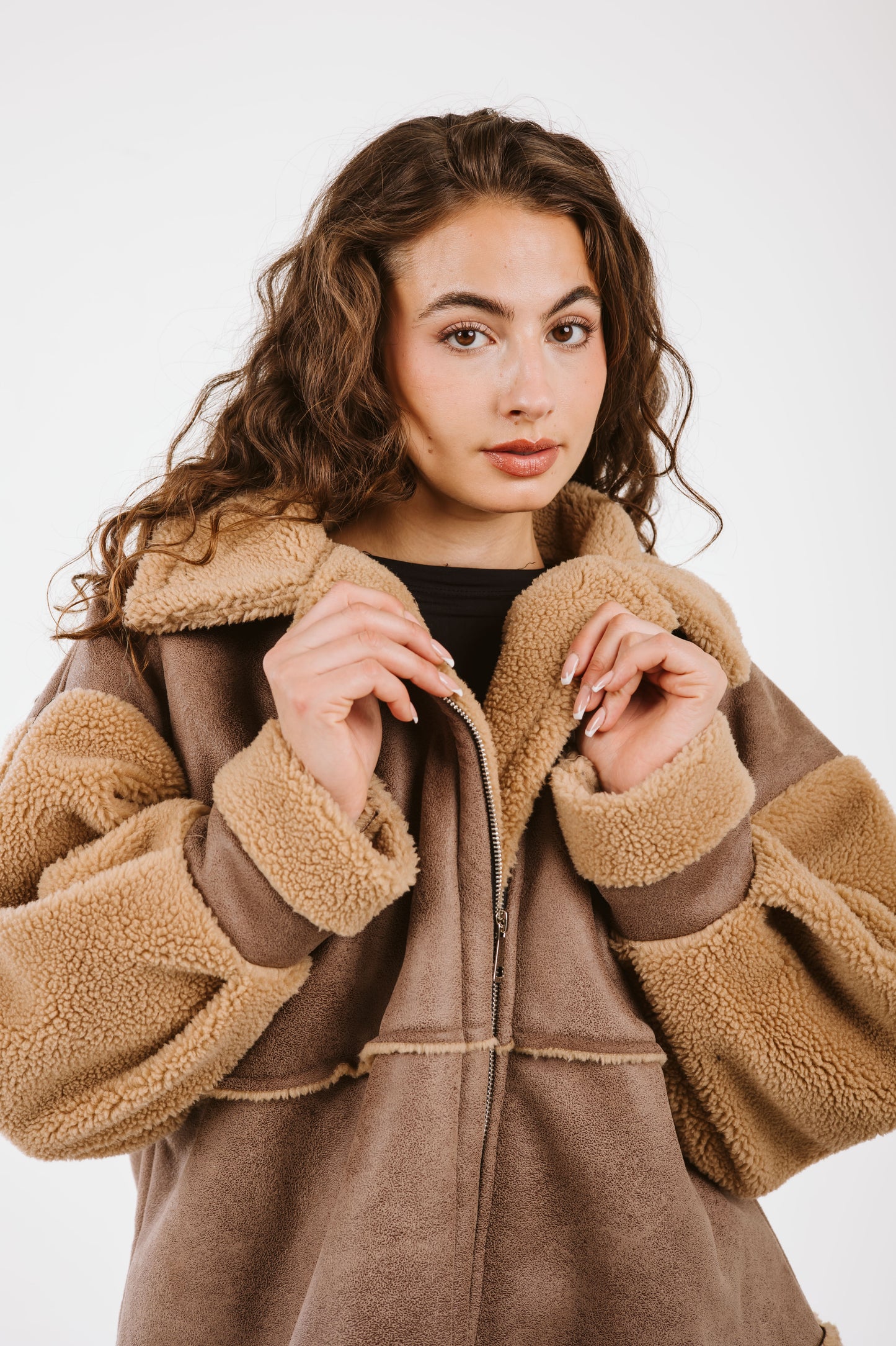 Cozy Reversible Coat - Cafe