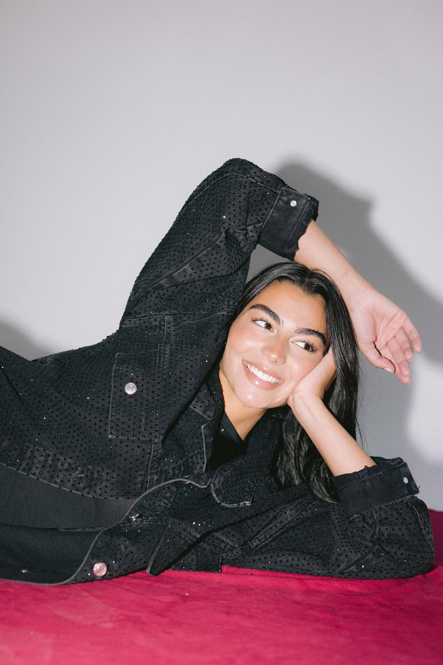 You’re A Gem Denim Jacket in Black