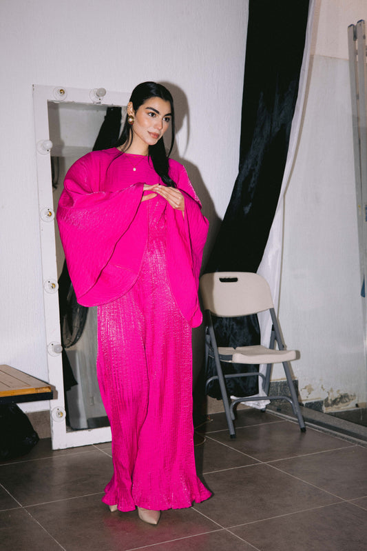 Glimmer Jumpsuit in Fuchsia