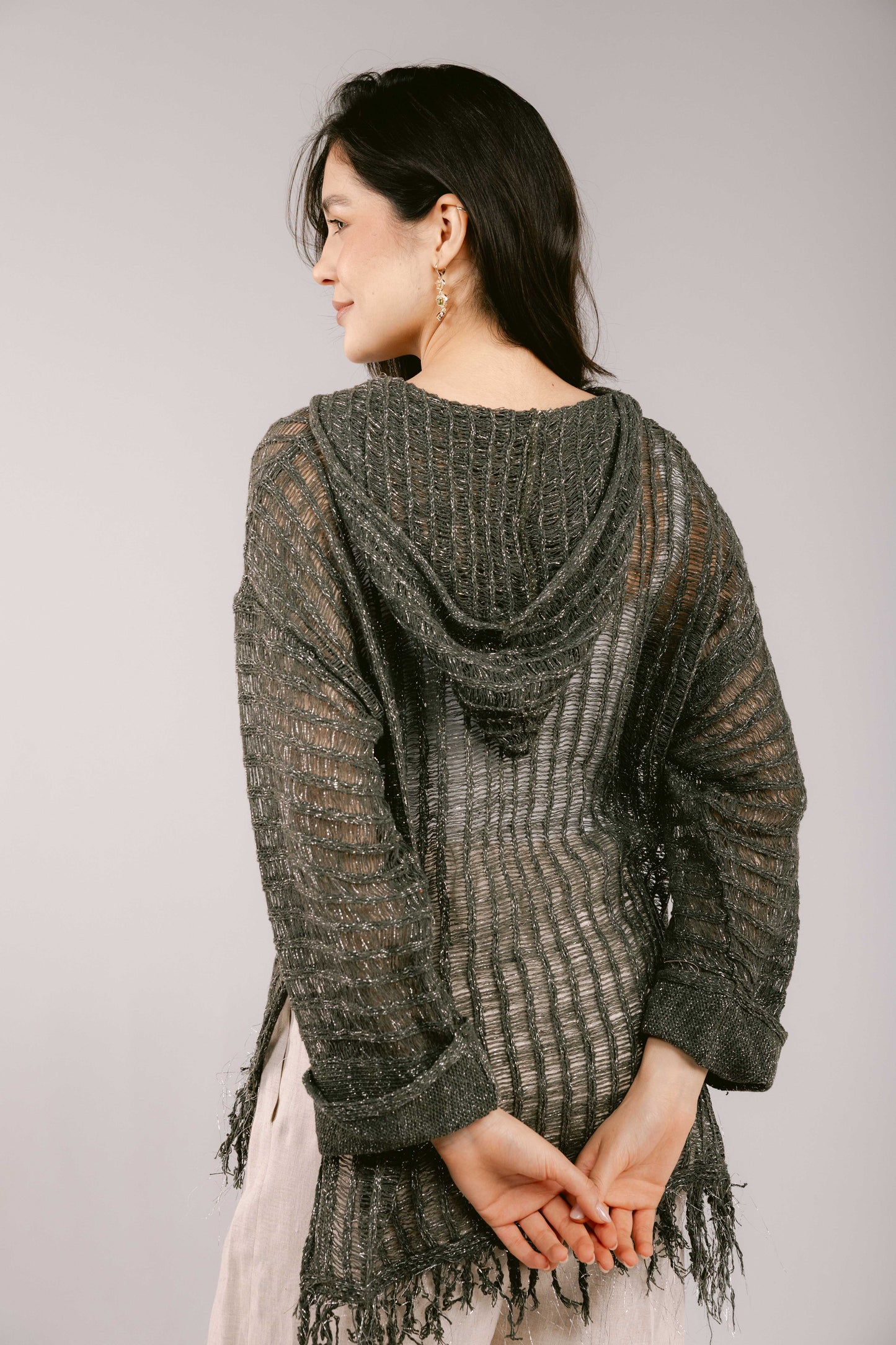 By The Beach Crochet Top - Olive