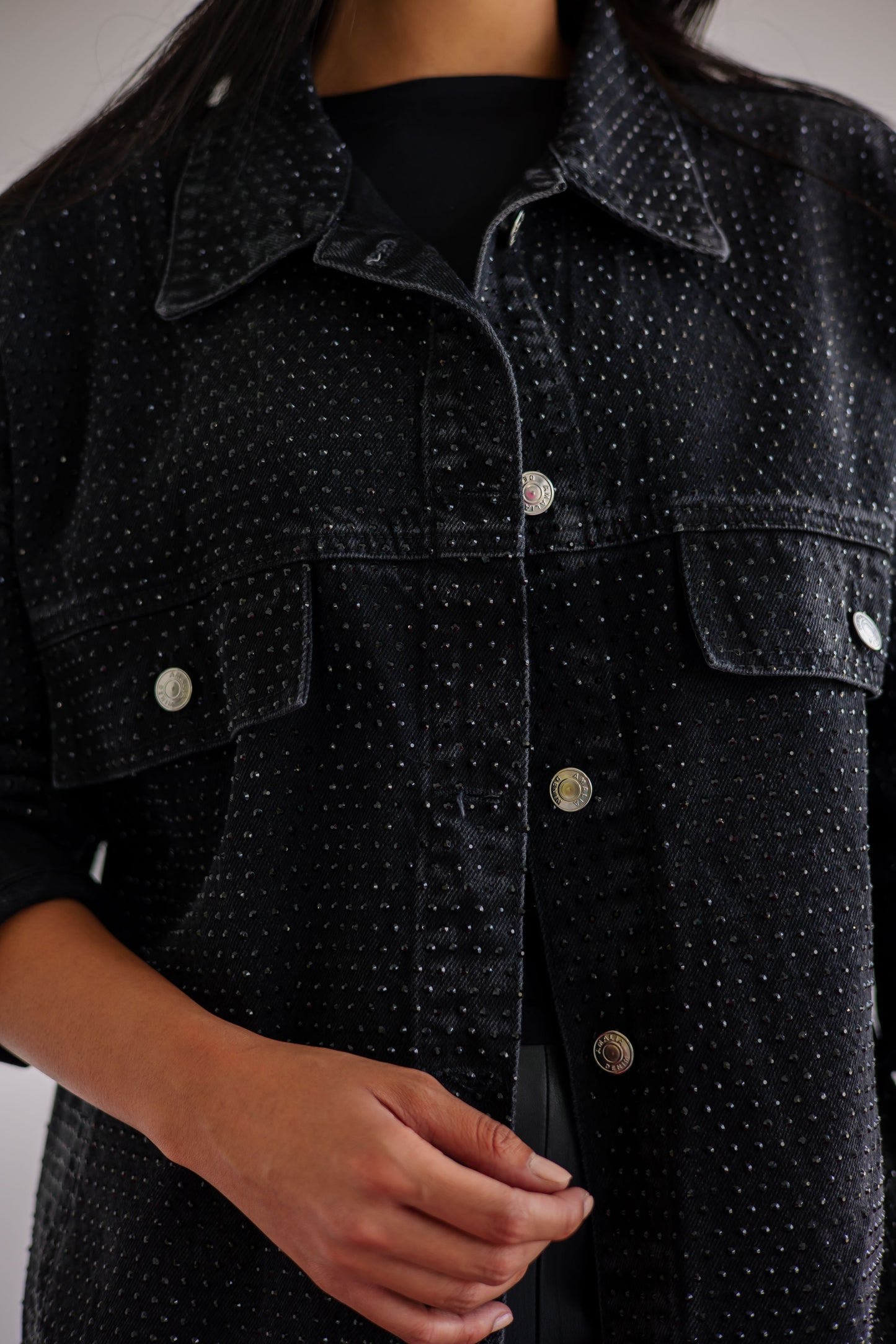 You’re A Gem Denim Jacket in Black
