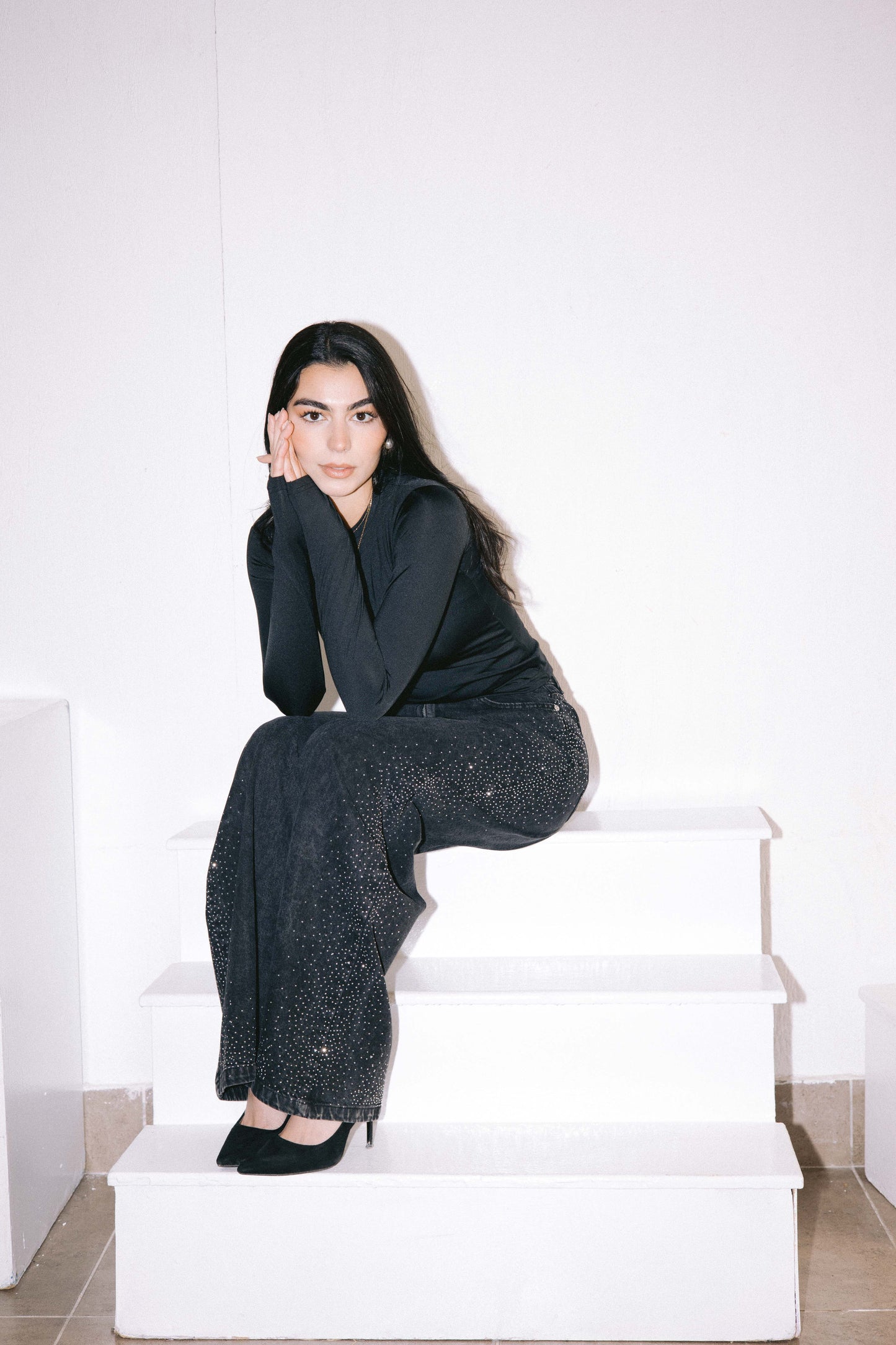 Stargazer Denim Pants in Black