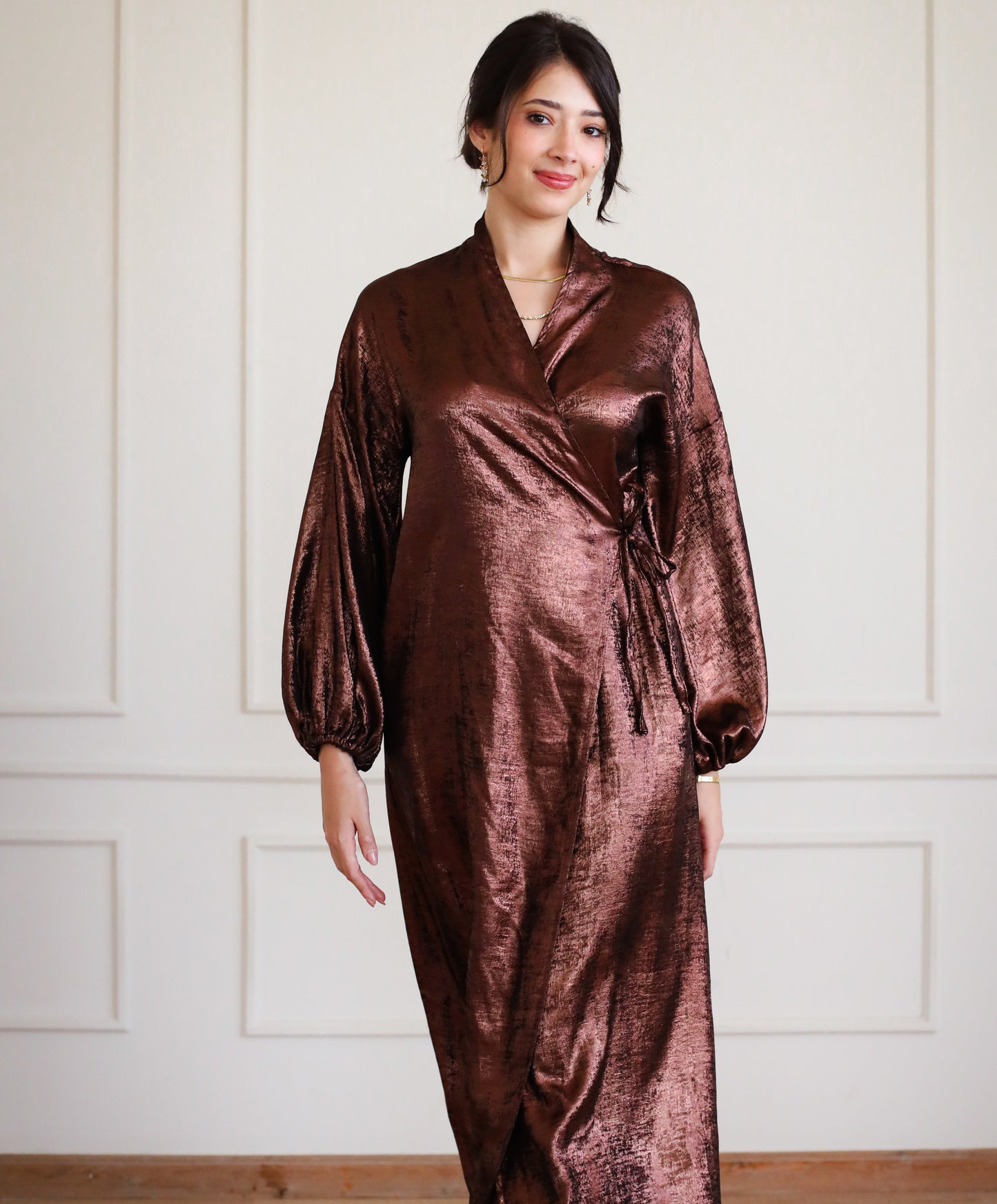 Wrapped in Love Dress - Brown