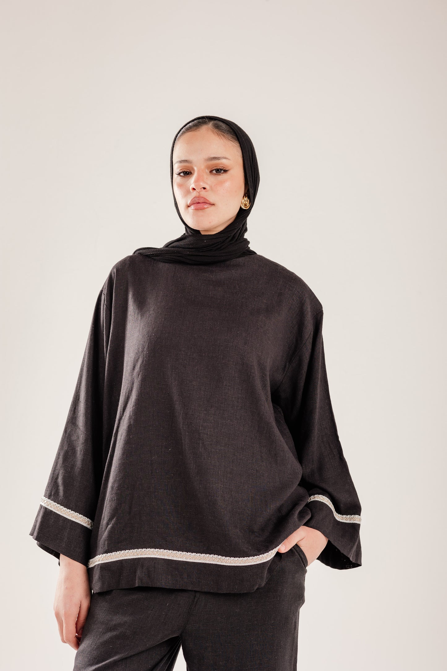 Layal Linen Set - Black