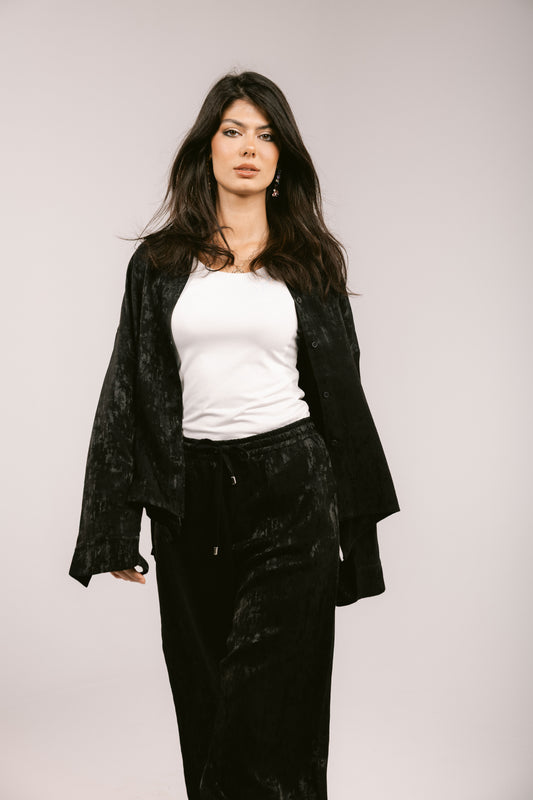 Spring Fever Linen Set - Black
