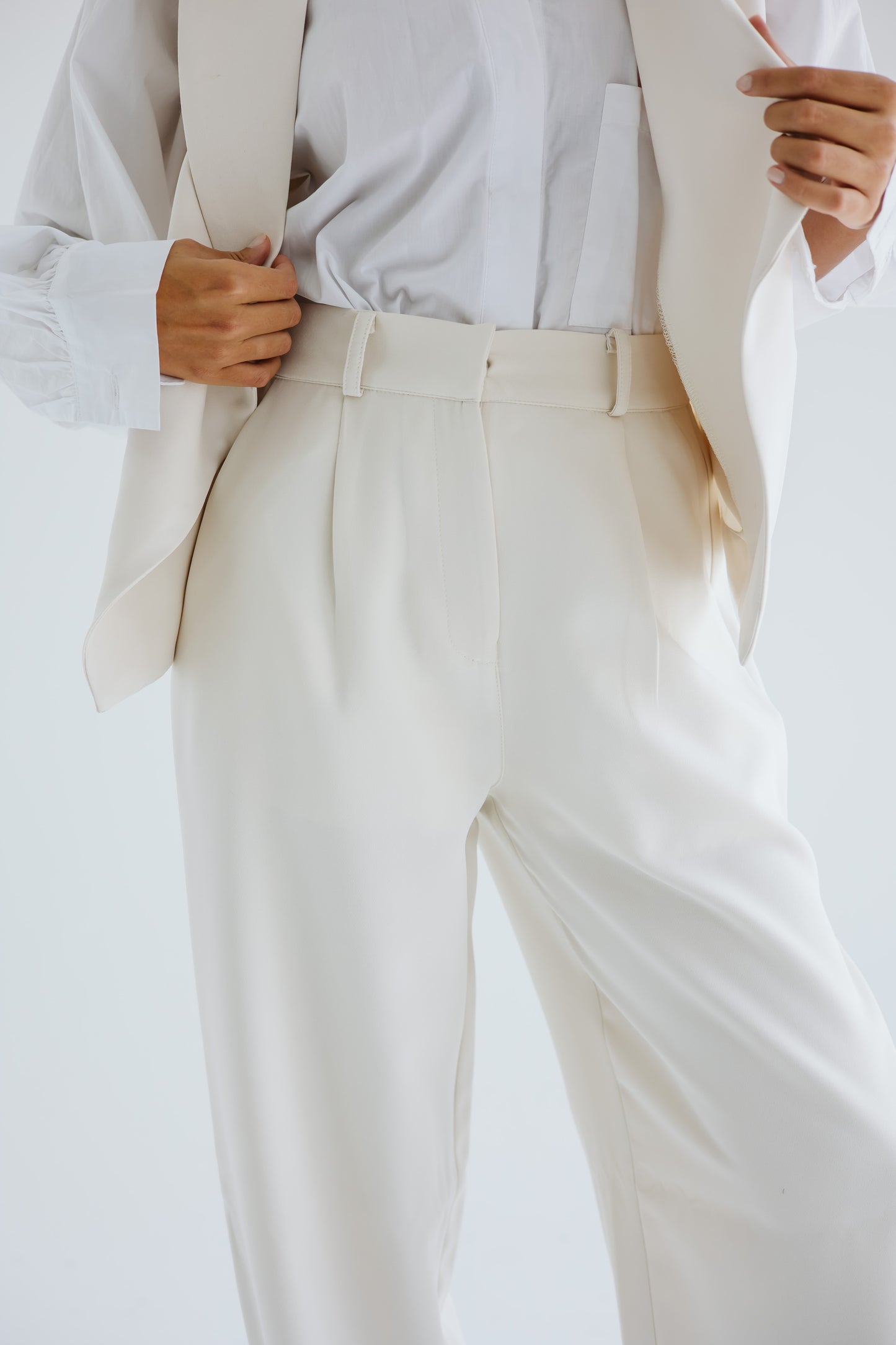 Straight Fit Trousers - Off-White