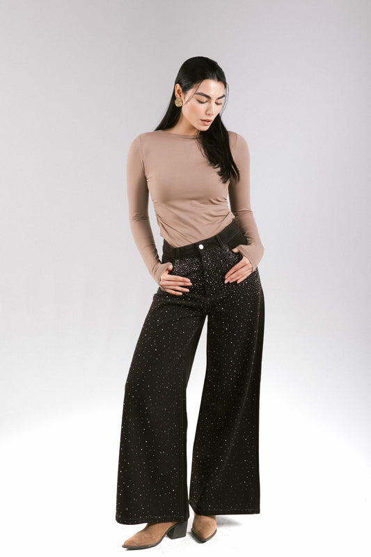Dazzler Denim Pants - Brown