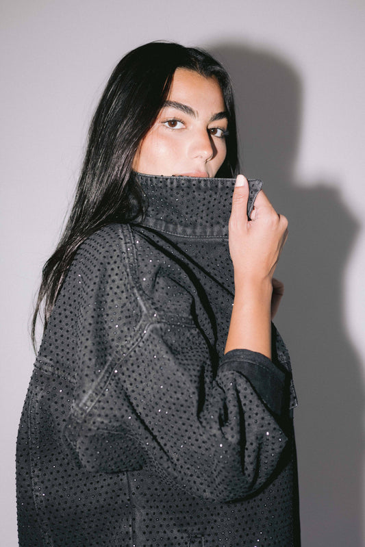 You’re A Gem Denim Jacket in Black