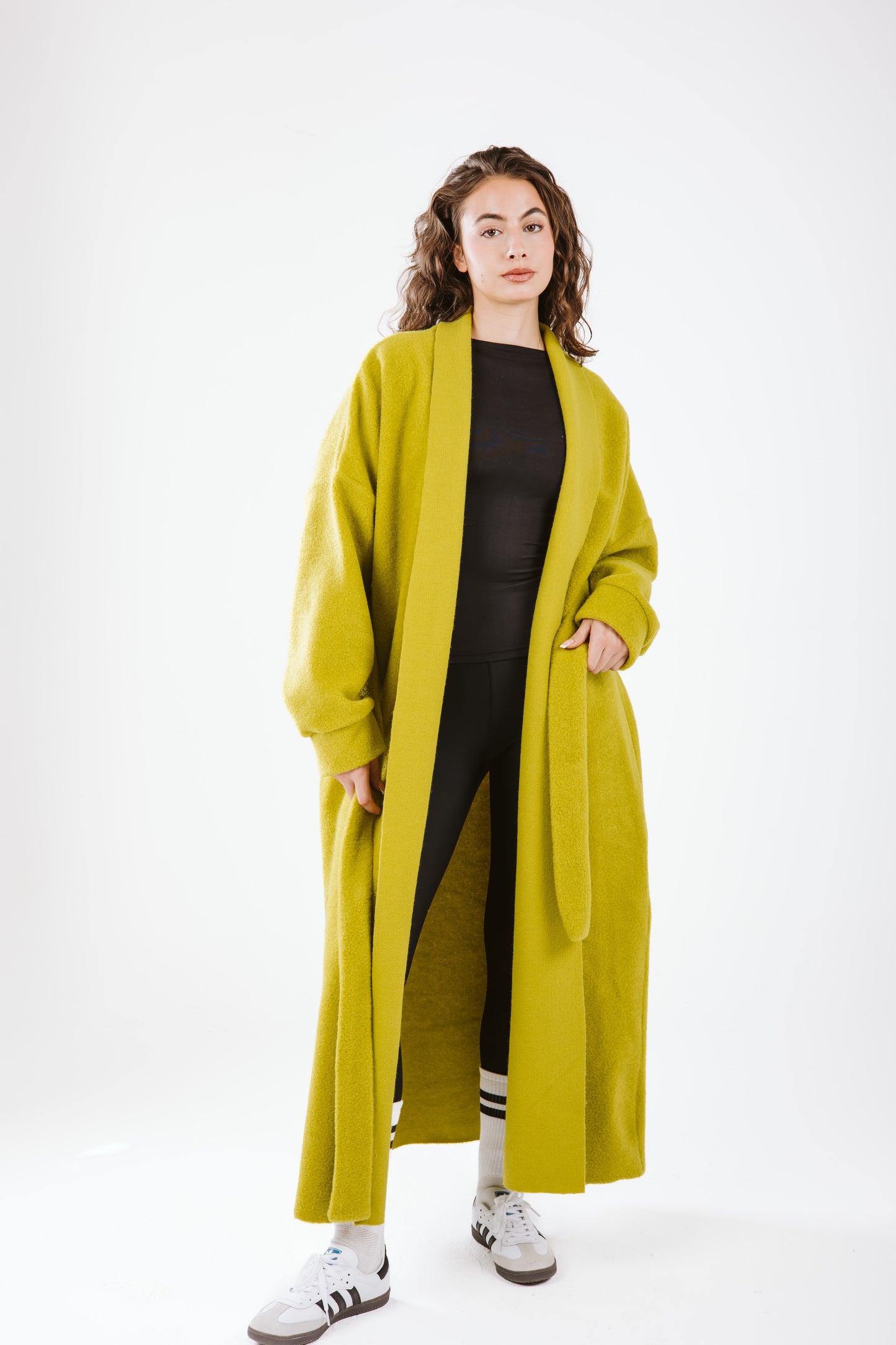Wrapped in Warmth Fur Coat - Lime