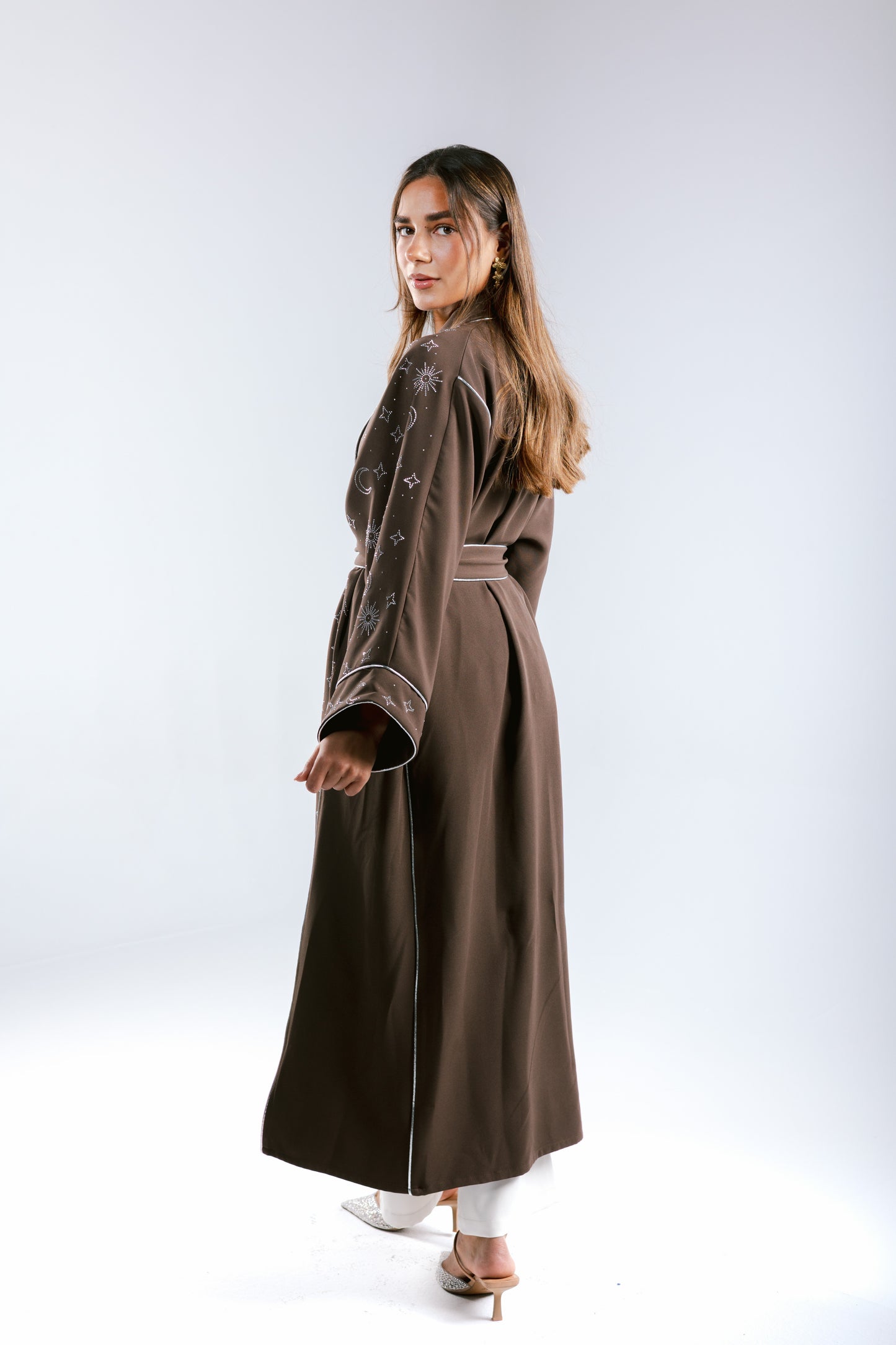 Over The Moon Kaftan in Brown
