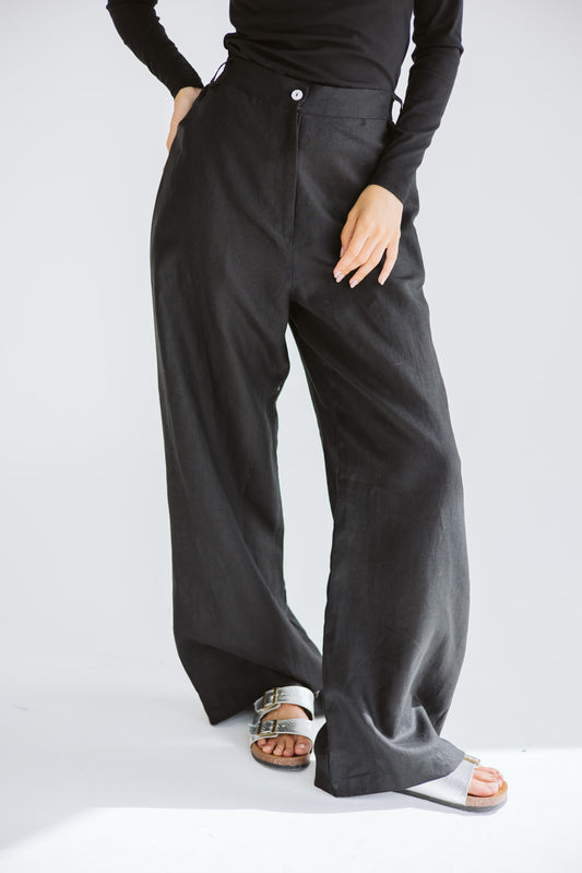 All You Need Linen Pants - Black