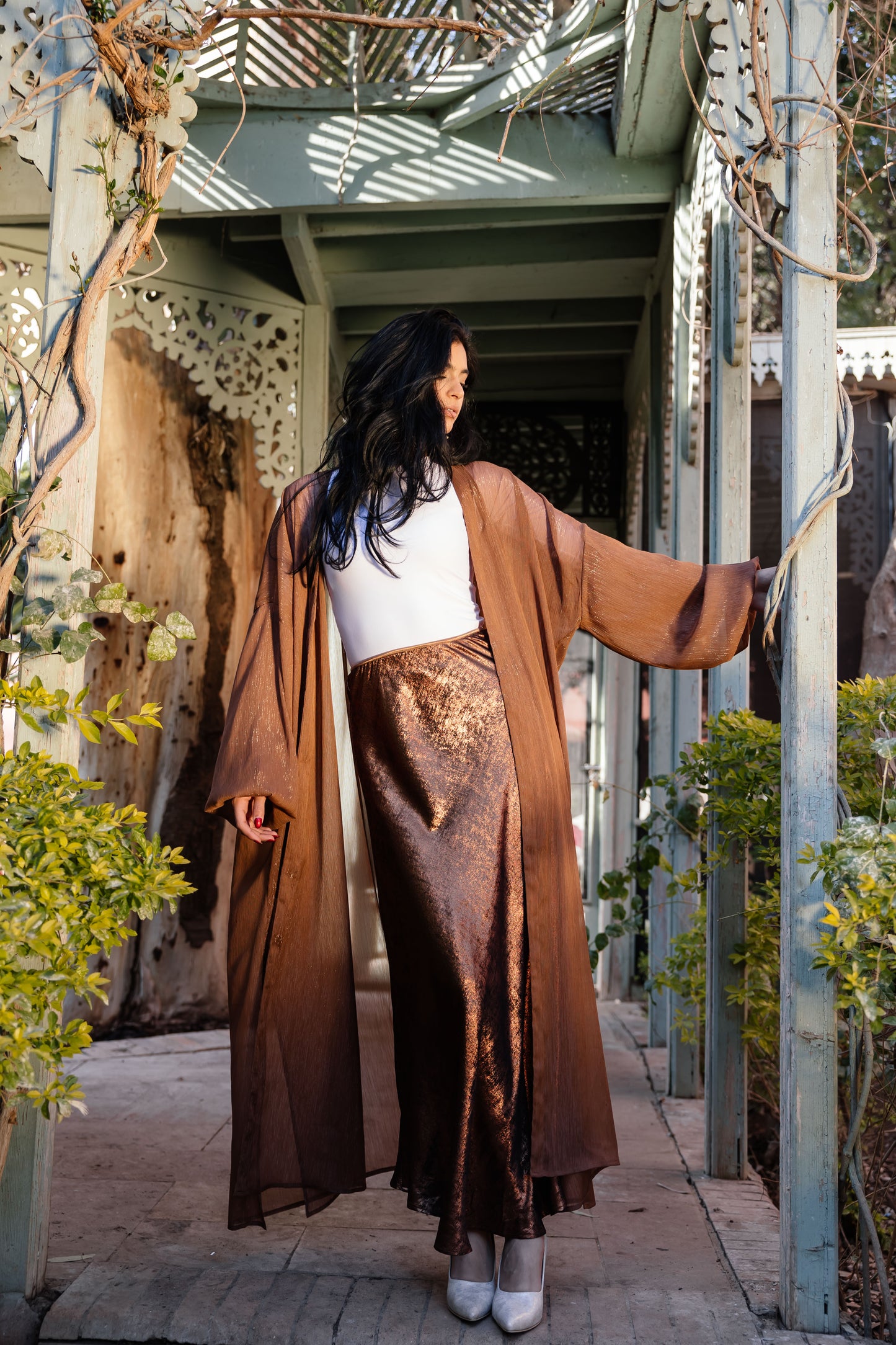 Shimmery Skirt in Brown
