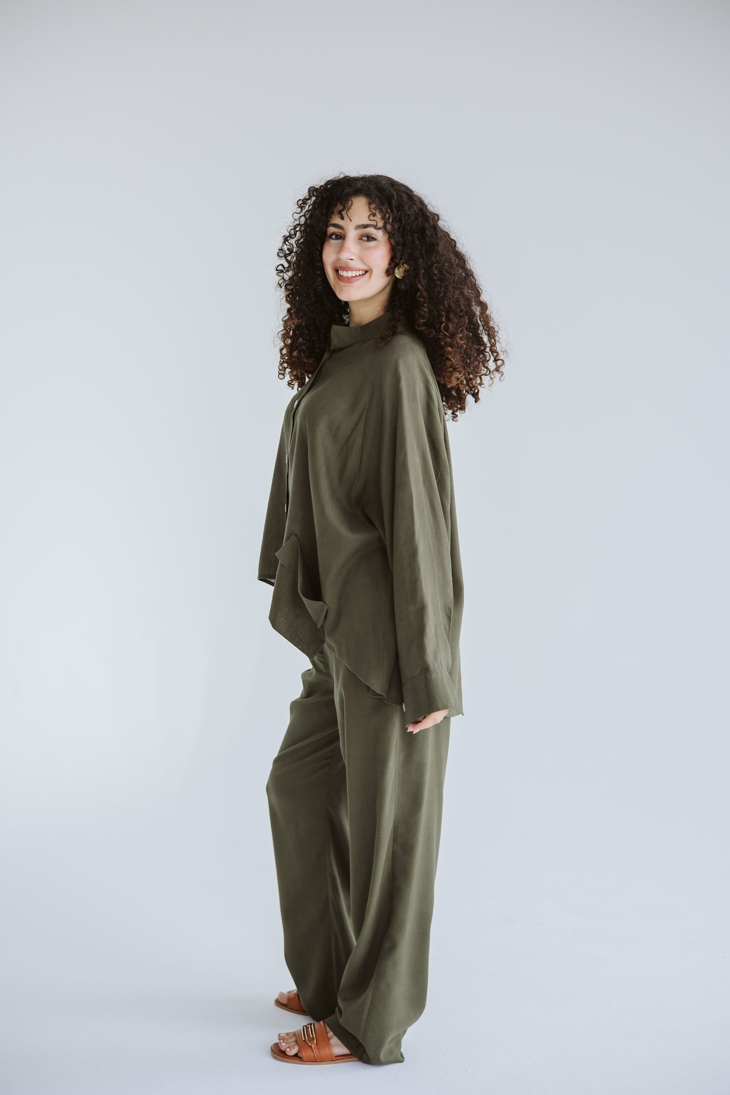 Sunny Day Linen Set - Olive