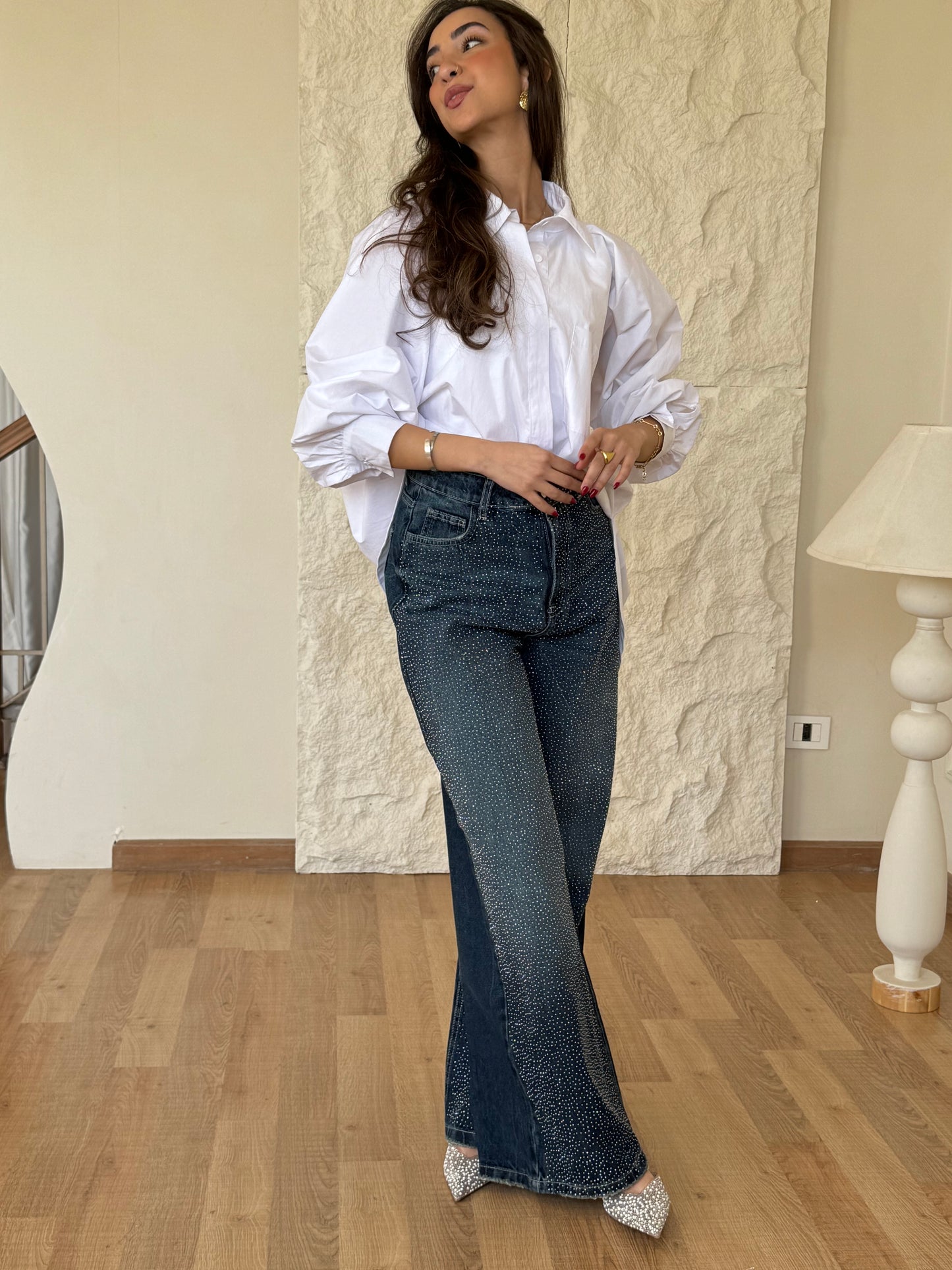 All Eyes On You Denim Pants - Dark Blue