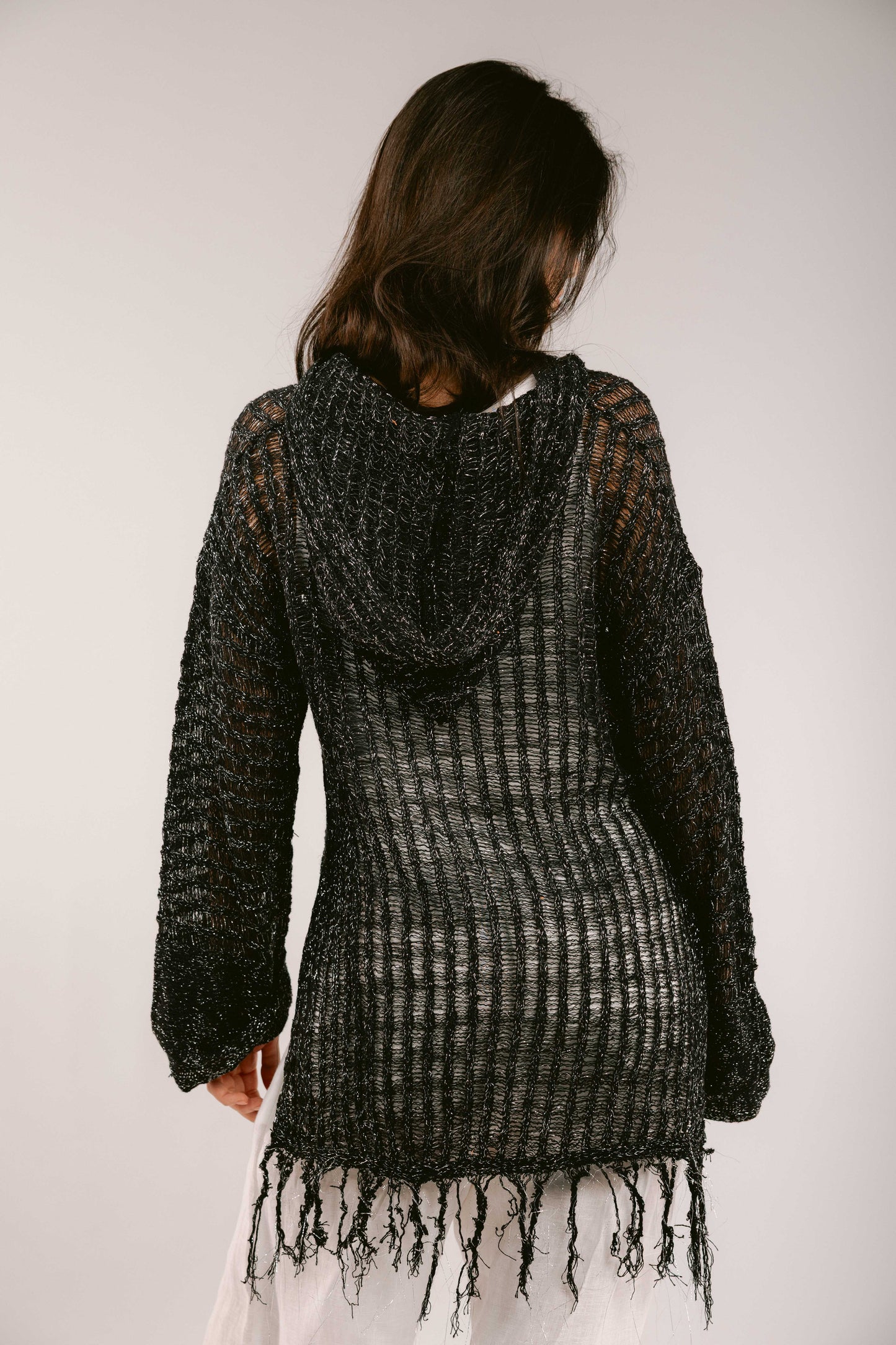 By The Beach Crochet Top - Black