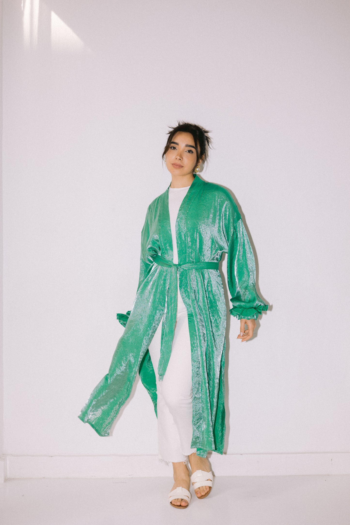 Shimmery kimono in Green