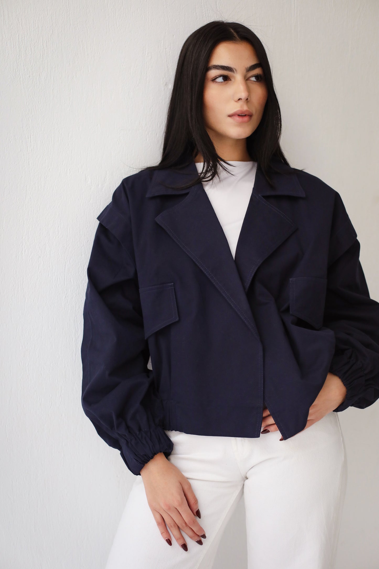 Showstopper Trench Jacket - Navy