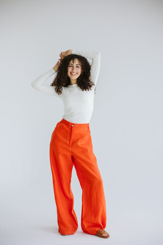 All You Need Linen Pants - Orange