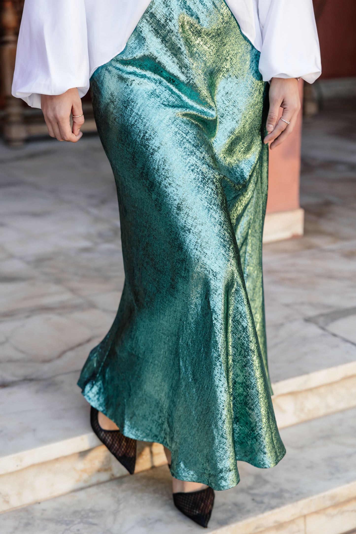 Shimmery Skirt in Mint