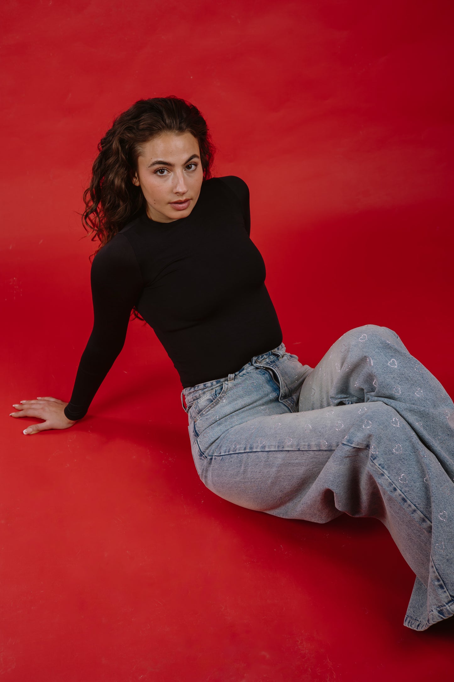 Follow Your Heart Denim Pants in Blue