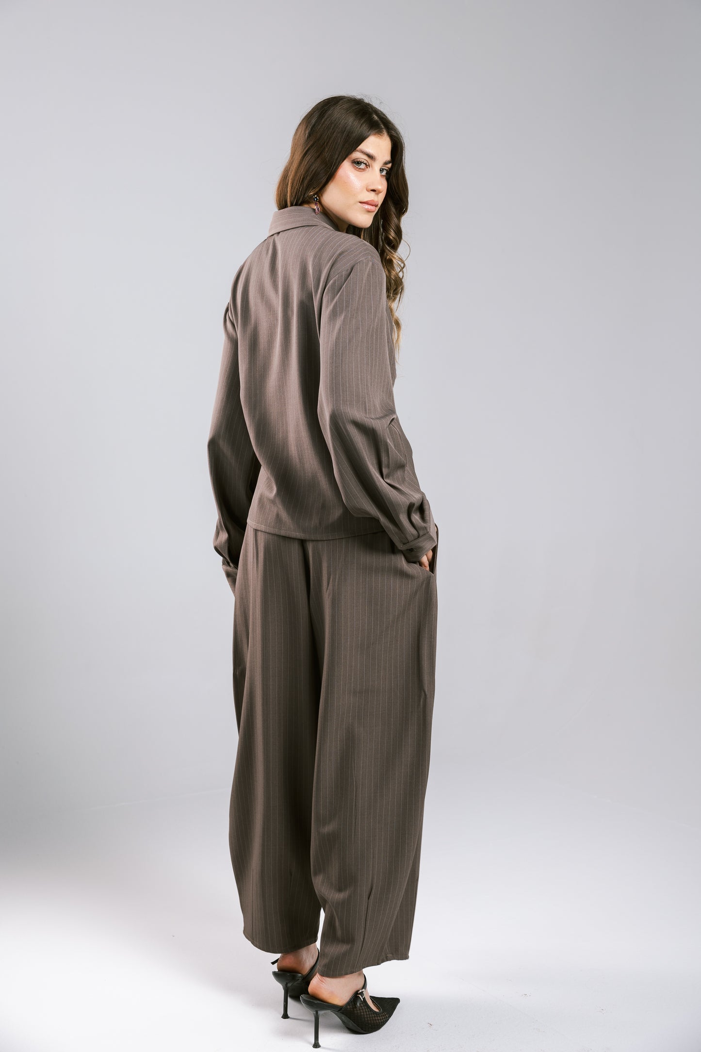 Knot Your Type Striped Set - Brown